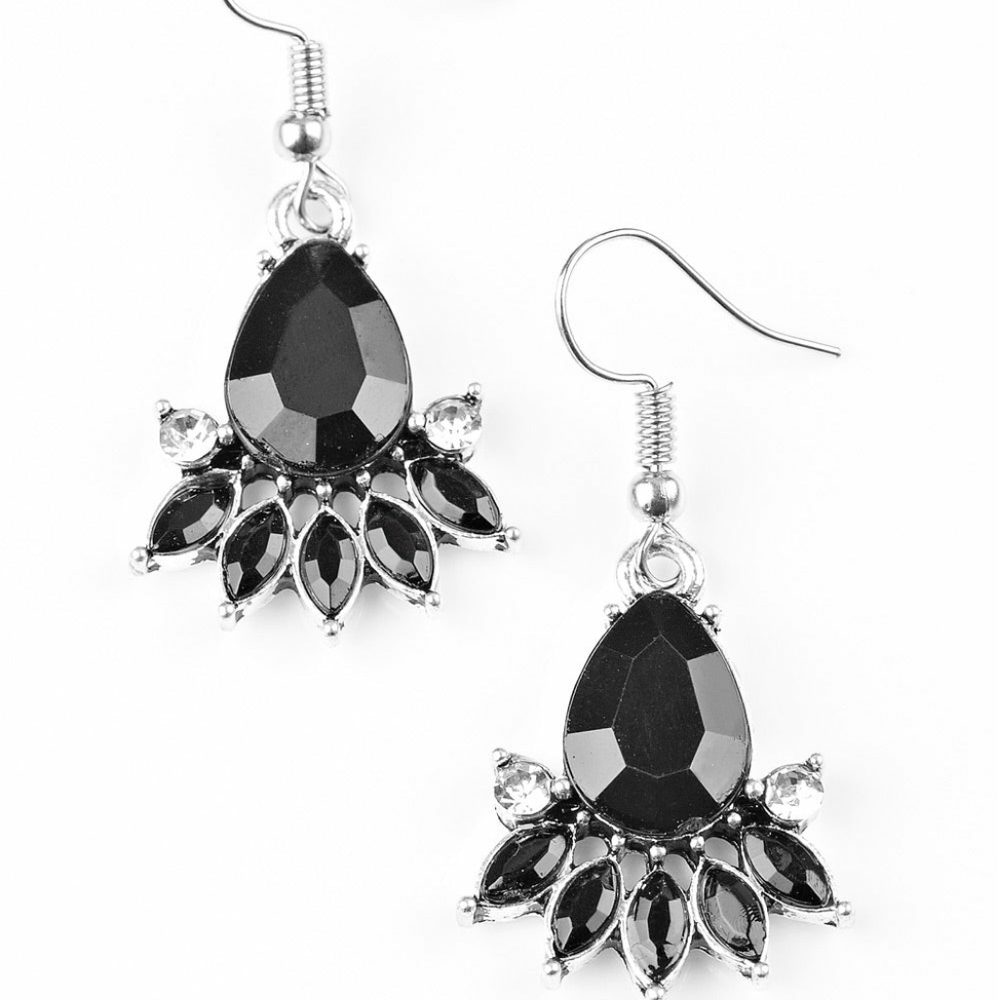Paparazzi Earrings - Meant to Bead Black - Picture 3 of 3